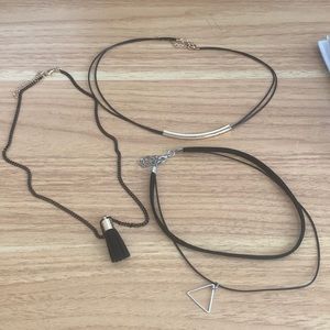 Set of 3 - choker and necklace set